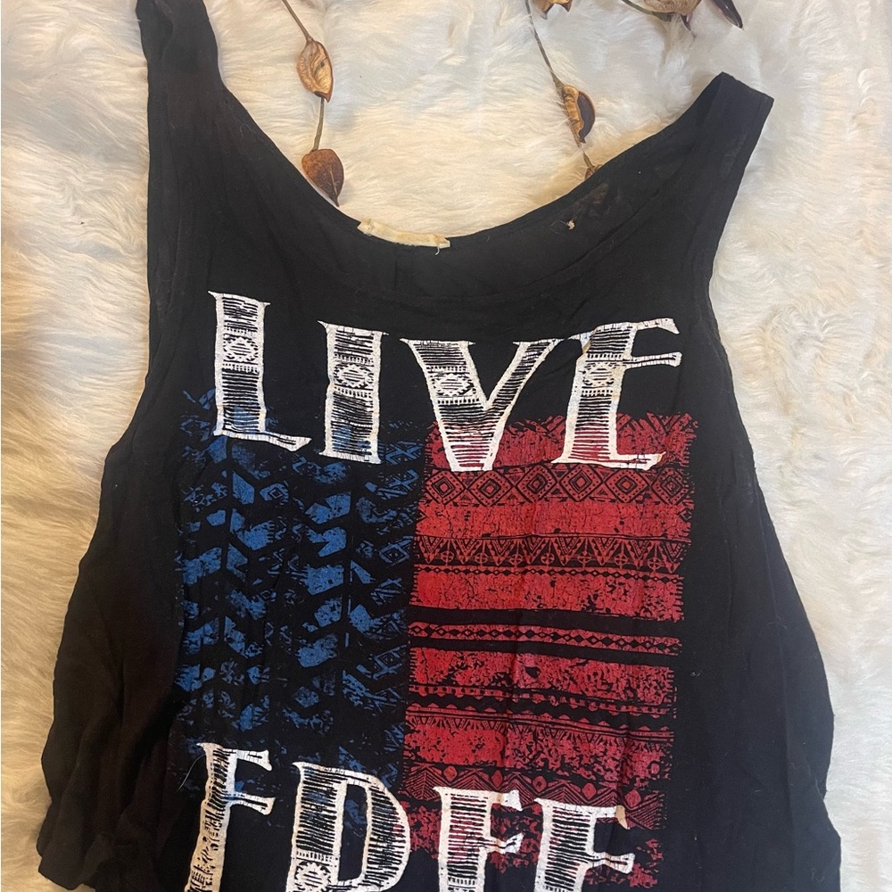 Live Free Women's Black Tank Top